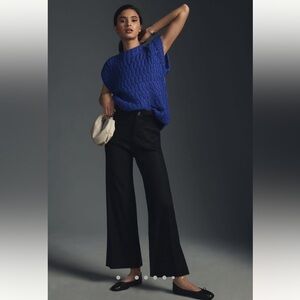 Anthropologie The Colette Cropped Pant in Linen